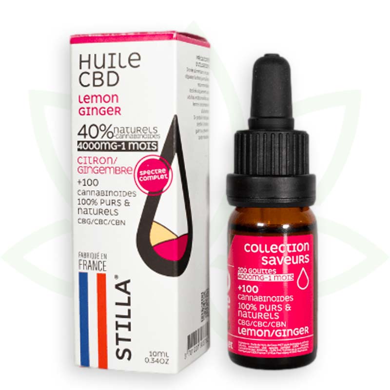 cbd õli sidruni ingver 40 protsenti 10ml täisspektri stilla france mafrenchweed 12